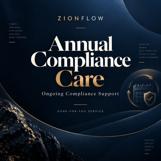 ZionFlow Annual Compliance Care Package