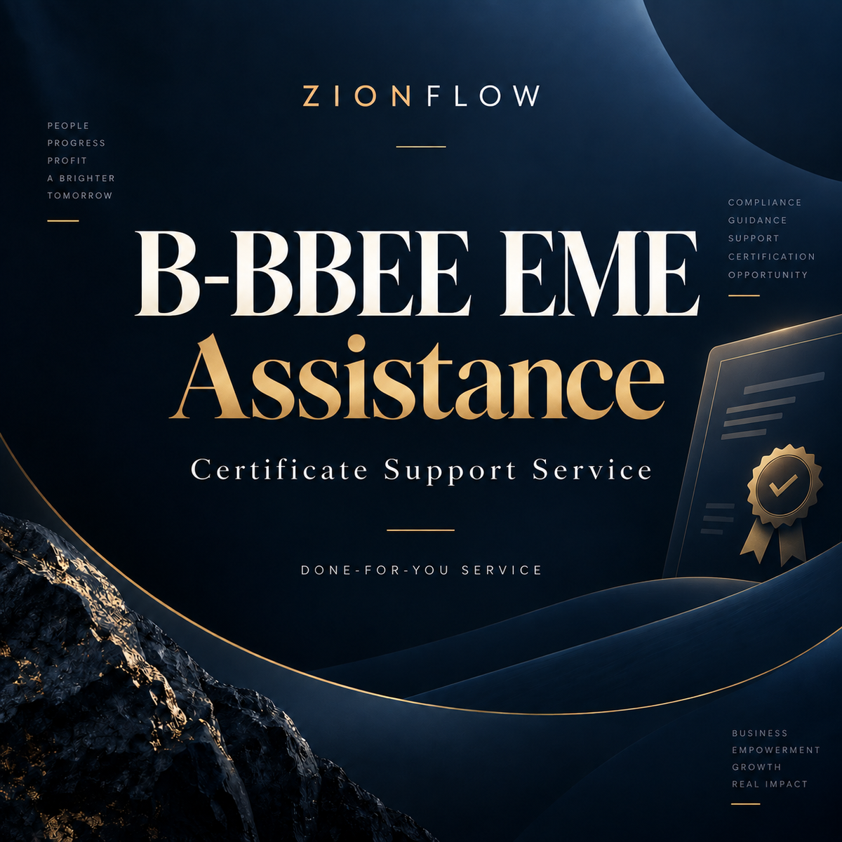 ZionFlow B-BBEE EME Certificate Assistance